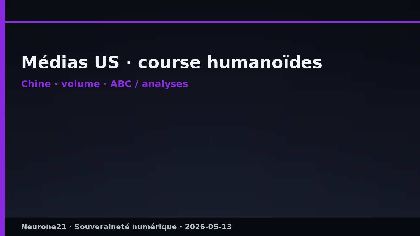 Médias US course humanoïdes Chine