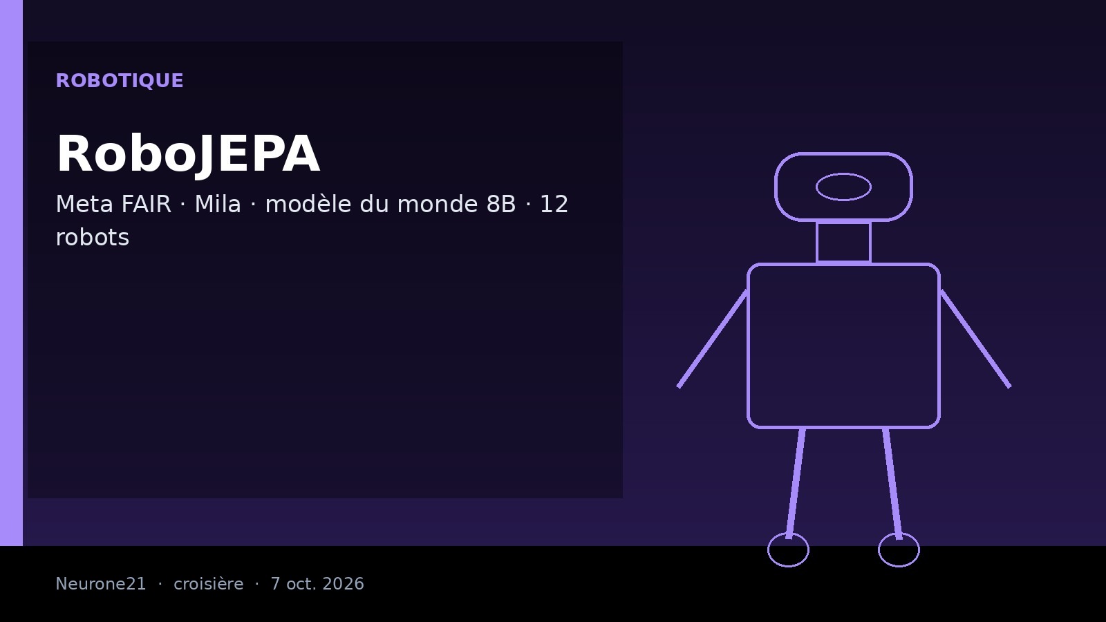 RoboJEPA, modèle du monde pour la robotique