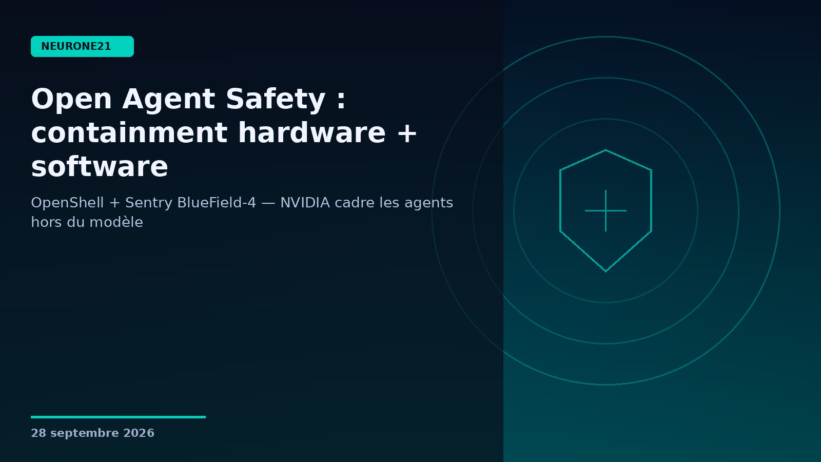NVIDIA Open Agent Safety — OpenShell et Sentry, containment agents