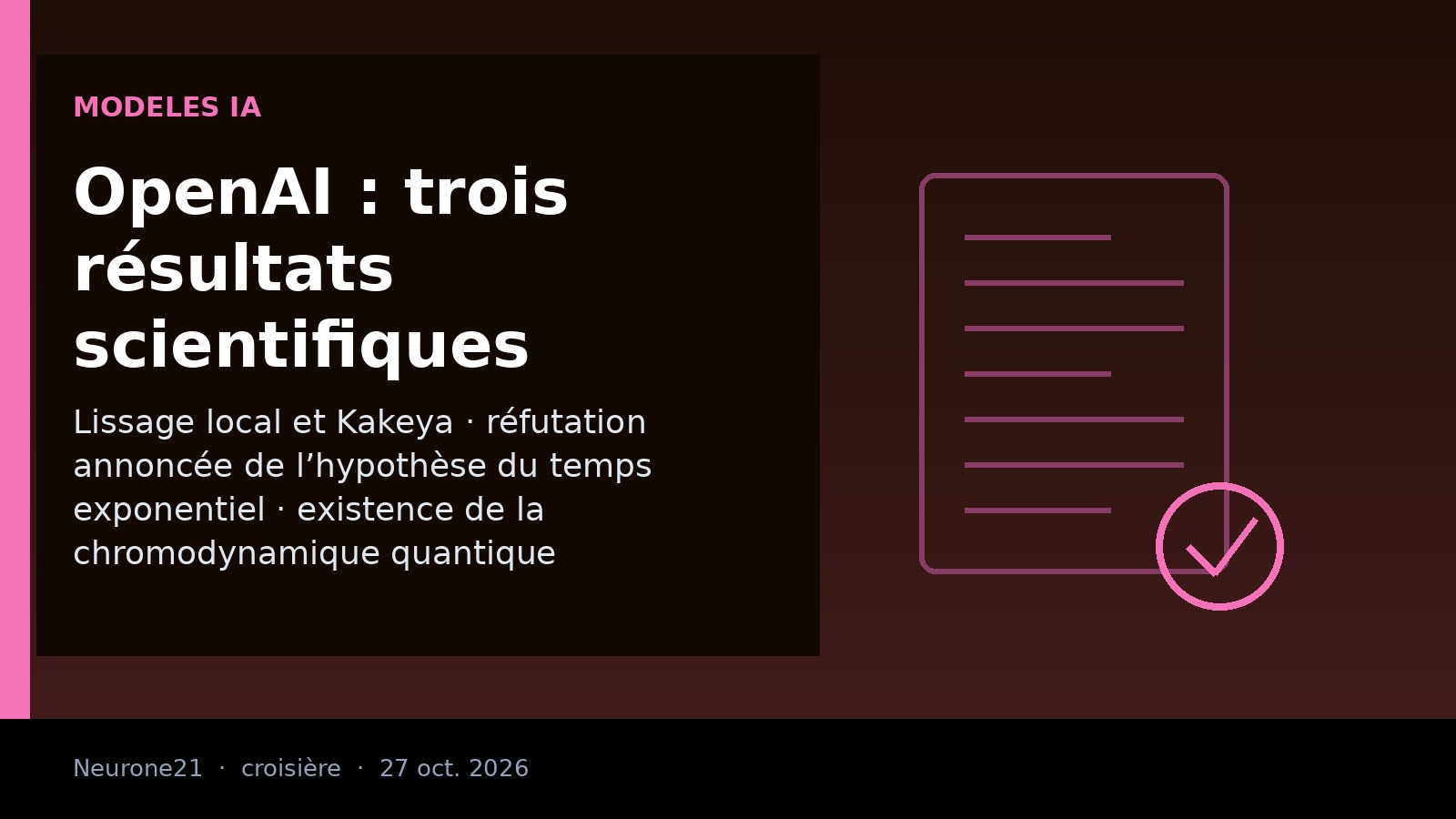 Couverture éditoriale Neurone21 : OpenAI, trois résultats scientifiques