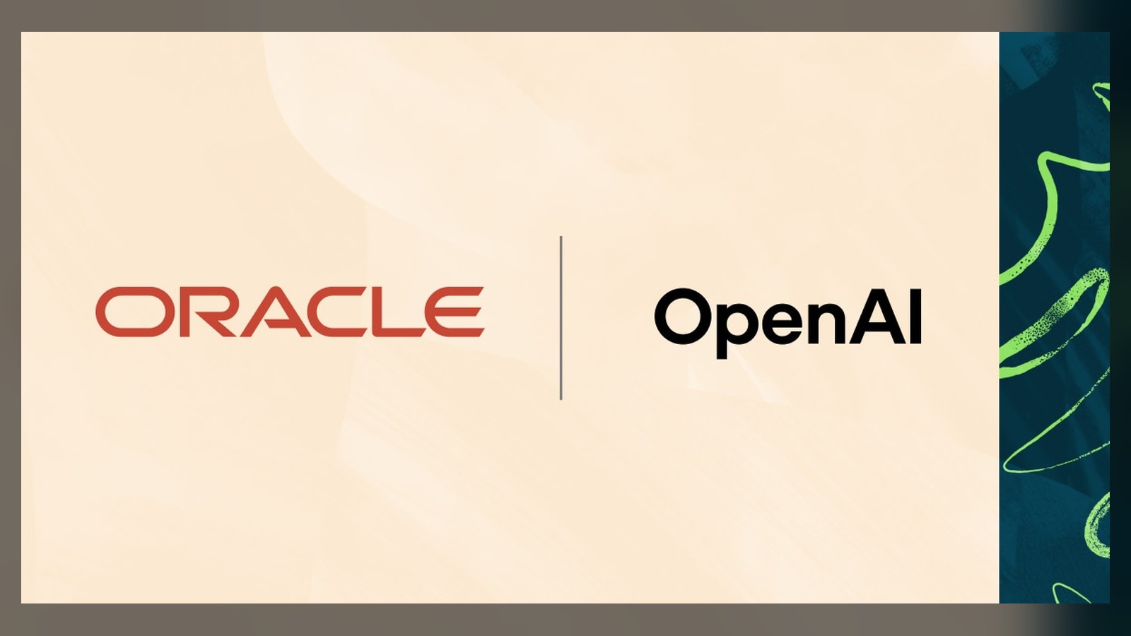 Visuel officiel Oracle : logos Oracle et OpenAI