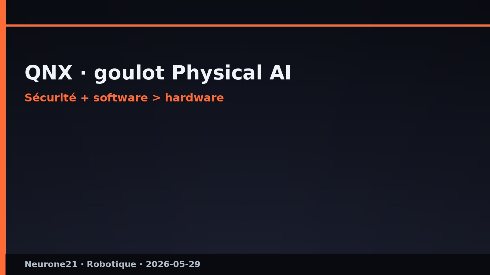 QNX software goulot Physical AI