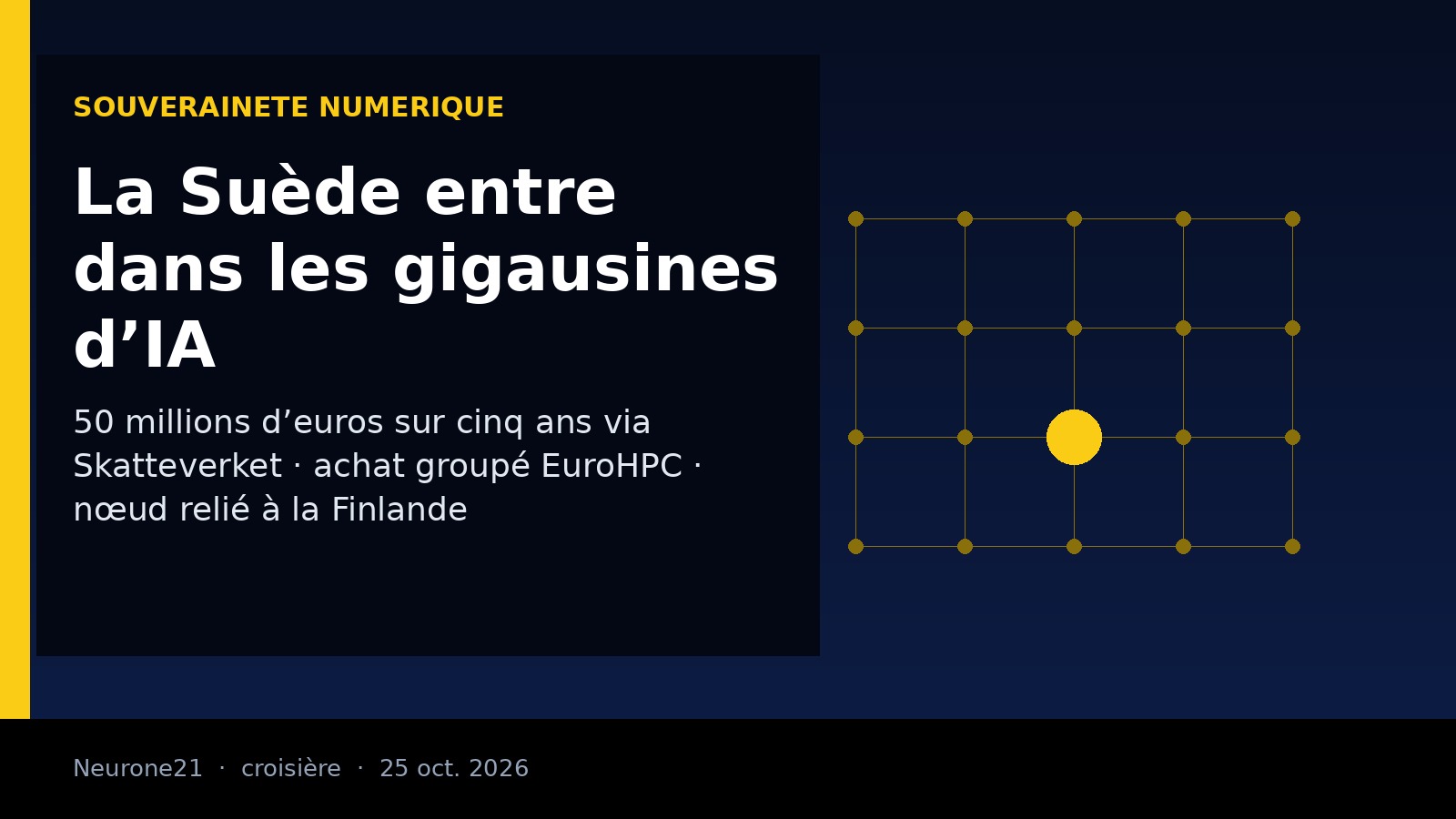 Couverture éditoriale Neurone21 : la Suède et la gigausine d’IA européenne