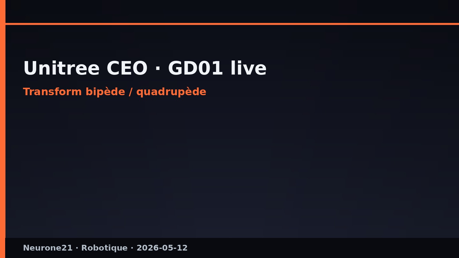Unitree CEO pilote GD01 live